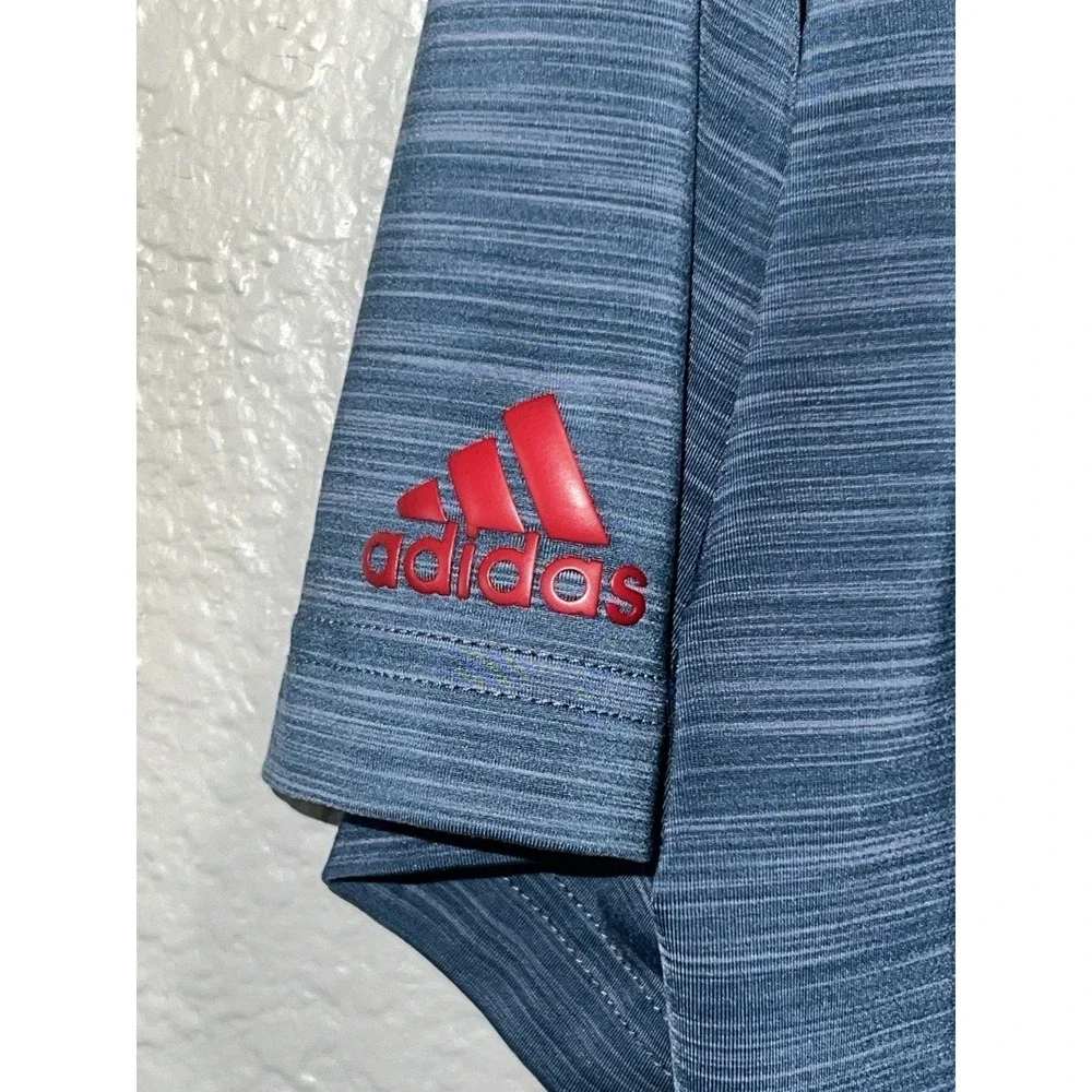 Golf Adidas Performance Mens Medium Navy Blue  Polo Shirt Short Sleeve Wicking